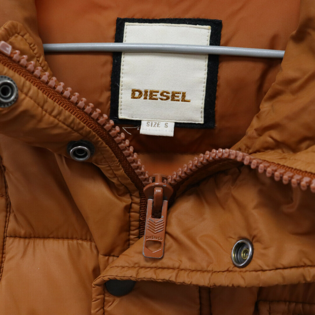 DIESEL(ディーゼル)のDIESEL ディーゼル バイカージップアップ キルティング ナイロンジャケット オレンジ メンズのジャケット/アウター(ダウンジャケット)の商品写真