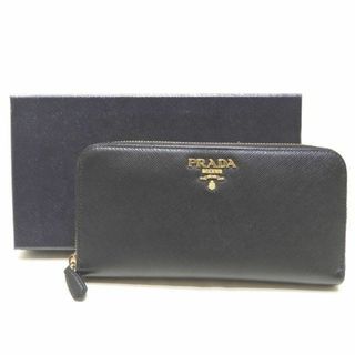 プラダ(PRADA)のPRADA プラダ ラウンドファスナー 長財布 1ML506 ブラック サフィアーノ レザー ☆ NERO メンズ レディース 兼用 SAFFIANO ▼ フフト0/6B(財布)