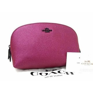 コーチ(COACH)の■新品■未使用■ COACH コーチ 59957 レザー メイクポーチ マルチケース 小物入れ レディース ワインレッド系 BE9719 (ポーチ)