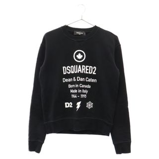 ディースクエアード(DSQUARED2)のDSQUARED2 ディースクエアード CREW NECK SWEATSHIRT クルーネックスウェットトレーナー ブラック S75GU0306(スウェット)