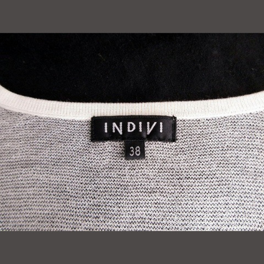 INDIVI(インディヴィ)のインディヴィ INDIVI カットソー シースルー カシュクール 七分袖 38  レディースのトップス(その他)の商品写真