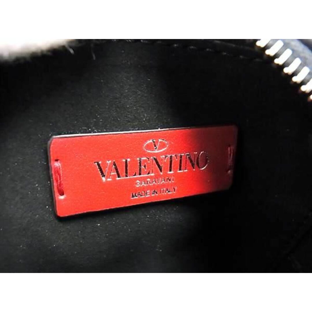 valentino garavani(ヴァレンティノガラヴァーニ)の■新品同様■VALENTINO GARAVANI ヴァレンティノ ガラヴァーニ レザー クロスボディ ショルダーバッグ ポシェット ブラック系 AZ0559  レディースのアクセサリー(その他)の商品写真