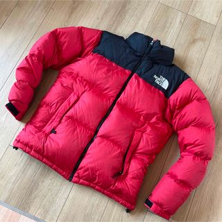 ノースフェイス(THE NORTH FACE) ダウンジャケット(メンズ)（レッド 