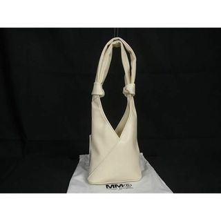 マルタンマルジェラ(Maison Martin Margiela)の■新品同様■ MM6 Maison エムエムシックス メゾン マルジェラ レザー ハンドバッグ ミニバッグ ホワイト系 AV7369 (その他)