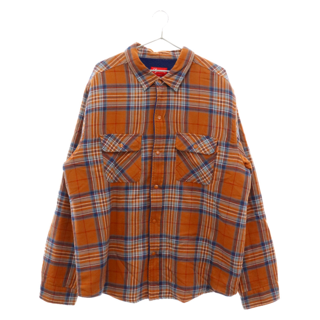 Supreme(シュプリーム)のSUPREME シュプリーム 18AW Pile Lined Plaid Flannel Shirt パイル ラインド プレイド チェック柄 フランネル 長袖シャツ ブラウン メンズのトップス(シャツ)の商品写真