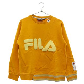 ミハラヤスヒロ(MIHARAYASUHIRO)のMIHARA YASUHIRO ミハラヤスヒロ ×FILA フィラ ロゴ 袖ワッペン クルーネック コットン スウェット トレーナー イエロー Q05PO204(スウェット)