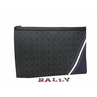 Bally - ■新品■未使用■ BALLY バリー PVC 総柄 クラッチバッグ セカンドバッグ メンズ ブラック系 AV7201 