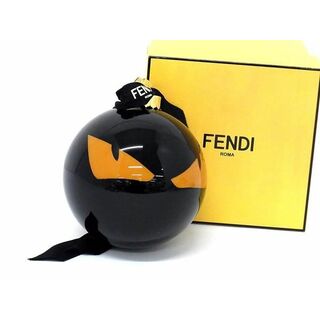 ■極美品■ FENDI フェンディ モンスター クリスマス オーナメント オブジェ インテリア ブラック系×イエロー系 AS9600 