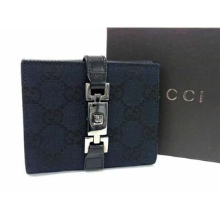 グッチ(Gucci)の■新品■未使用■ GUCCI グッチ 035 2888 2129 ジャッキー GG柄 GGキャンバス 二つ折り 財布 ウォレット ダークネイビー系 AU9914 (長財布)