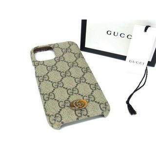 グッチ(Gucci)の■極美品■ GUCCI グッチ 623093 GGマーモント PVC iPhone 11pro対応 iPhoneケース アイフォンケース スマホケース ブラウン系 CC1604 (その他)