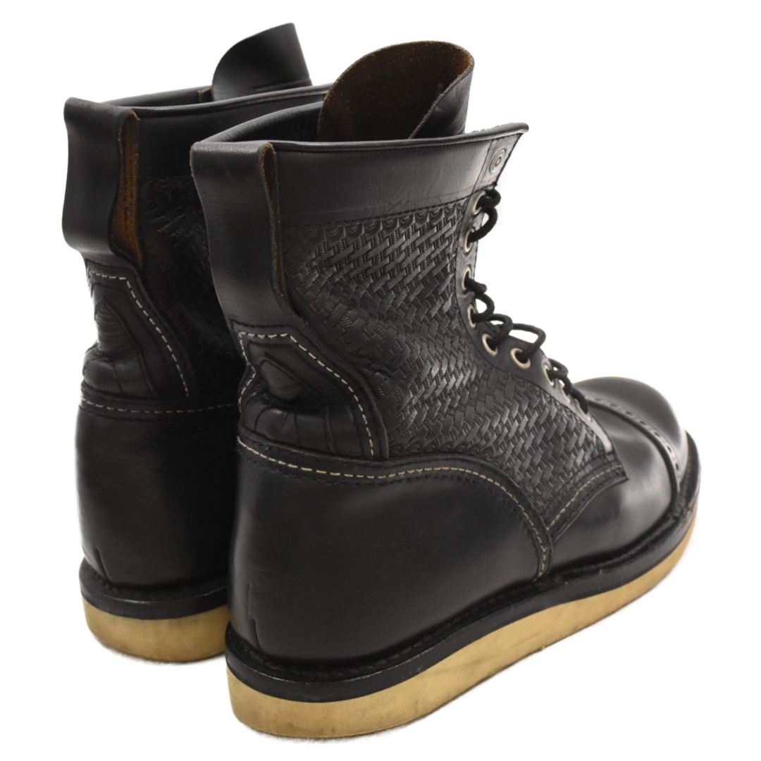 NEIGHBORHOOD(ネイバーフッド)のNEIGHBORHOOD ネイバーフッド CWP LOG L-BOOTS コンチョ付き 10アイレット レースアップ ブーツ 111MKNH-FW01 メンズの靴/シューズ(ブーツ)の商品写真