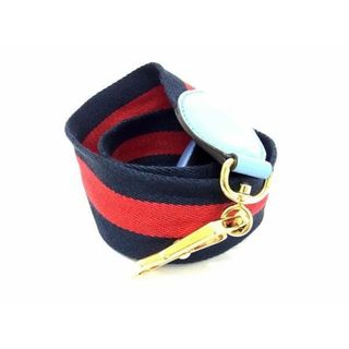 グッチ(Gucci)のGUCCI グッチ キャンバス バッグ用 ショルダーストラップ 肩掛け メンズ レディース ネイビー系×レッド系 AX2997 (その他)