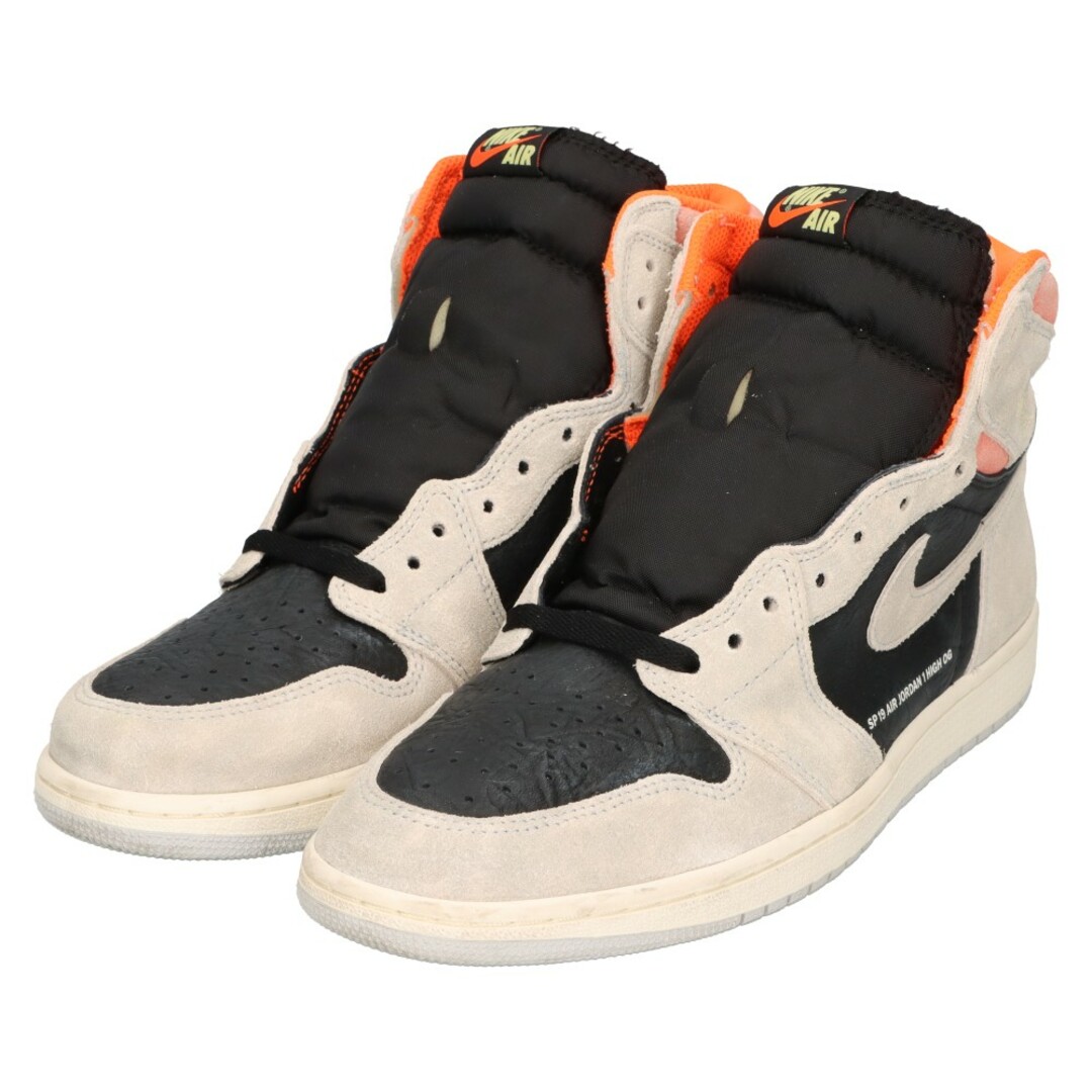 NIKE(ナイキ)のNIKE ナイキ AIR JORDAN 1 RETRO HIGH OG Hyper Crimson エアジョーダン1 レトロ ハイパークリムゾン ハイカットスニーカー グレー/ブラック US11/29cm 555088-018 メンズの靴/シューズ(スニーカー)の商品写真