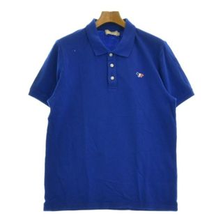 MAISON KITSUNE メゾンキツネ ポロシャツ XL 青 【古着】【中古】(ポロシャツ)