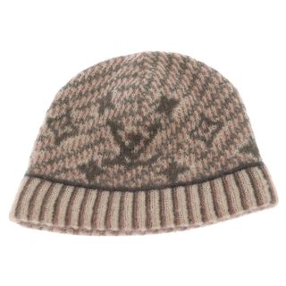 ルイヴィトン(LOUIS VUITTON)のLOUIS VUITTON ルイヴィトン Monogram Beanie モノグラム ビーニー ニット帽 ピンク M75404(ニット帽/ビーニー)