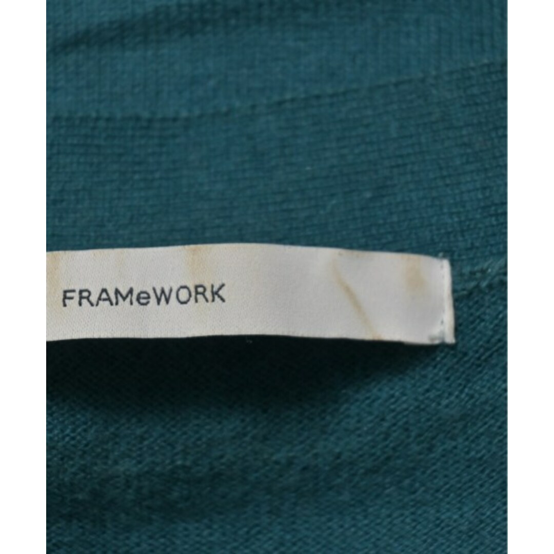 FRAMeWORK(フレームワーク)のFRAMeWORK フレームワーク カーディガン F 青緑 【古着】【中古】 レディースのトップス(カーディガン)の商品写真