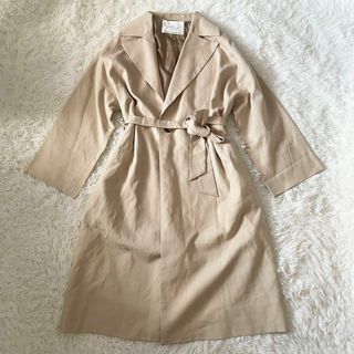 【日本製】Dessin de  mode　シャロンコート　ベルト付　綿　ベージュ(スプリングコート)