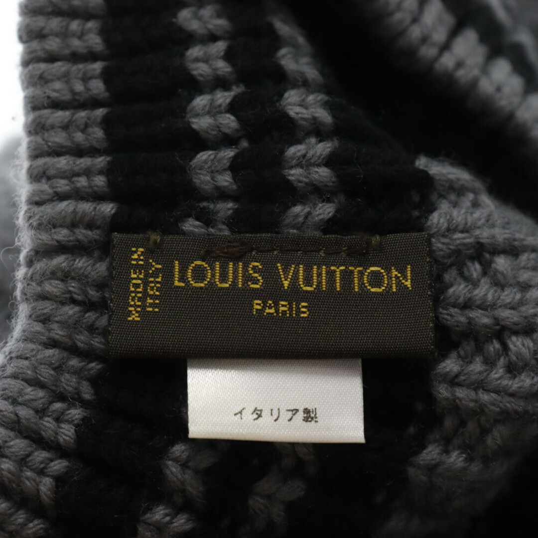 LOUIS VUITTON(ルイヴィトン)のLOUIS VUITTON ルイヴィトン LV ラインストーン ケーブルニット ベレー帽 グレー 415596 メンズの帽子(ハンチング/ベレー帽)の商品写真