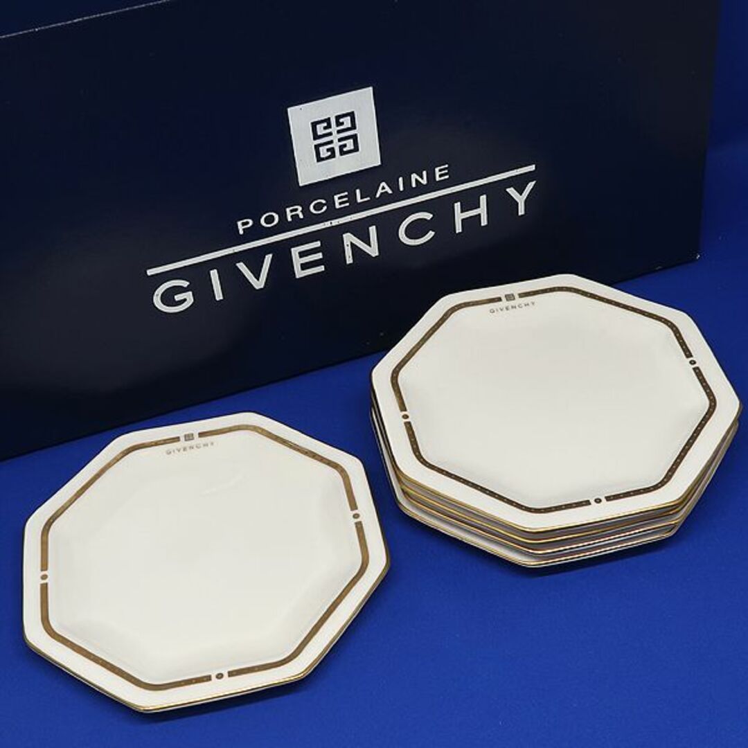 GIVENCHY(ジバンシィ)の未使用 GIVENCHY ジバンシー 八角形 プレート 14.5cm 皿　5枚 インテリア/住まい/日用品のキッチン/食器(食器)の商品写真