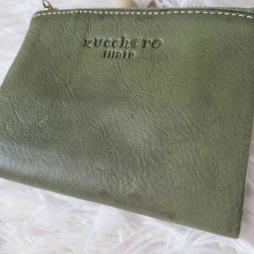 Zucchero filato(ズッケロフィラート)のズッケロフィラート がま口財布 緑 くすみグリーン レディースのファッション小物(財布)の商品写真