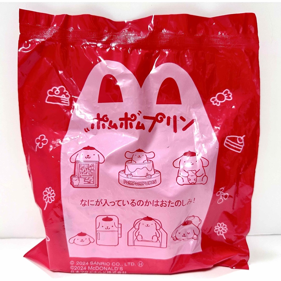 ポムポムプリン(ポムポムプリン)の新品✨マクドナルド ハッピーセット ポムポムプリン まぐねっと＆こものいれ エンタメ/ホビーのおもちゃ/ぬいぐるみ(キャラクターグッズ)の商品写真