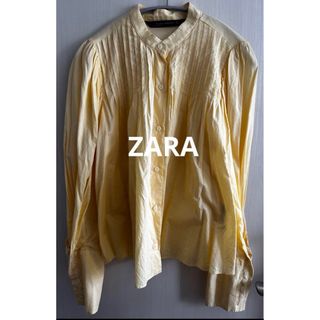 ザラ(ZARA)のZARA ザラ　袖コンシャス　ブラウス　シャツ　春　イエロー　S レディース(シャツ/ブラウス(長袖/七分))