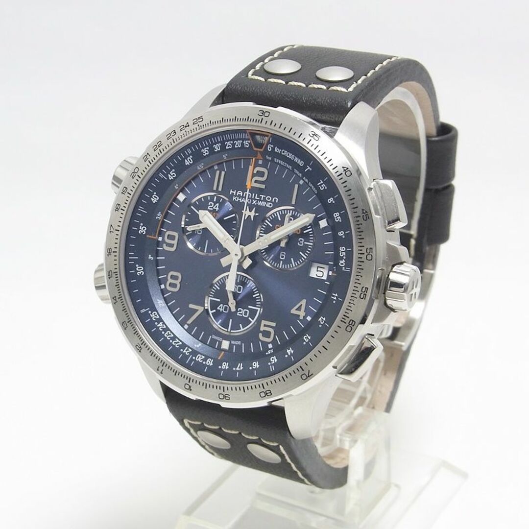 Hamilton(ハミルトン)のハミルトン カーキ アビエーション X-Wind GMT H77922541(H779220) クロノグラフ クオーツ メンズ 腕時計 メンズの時計(腕時計(アナログ))の商品写真