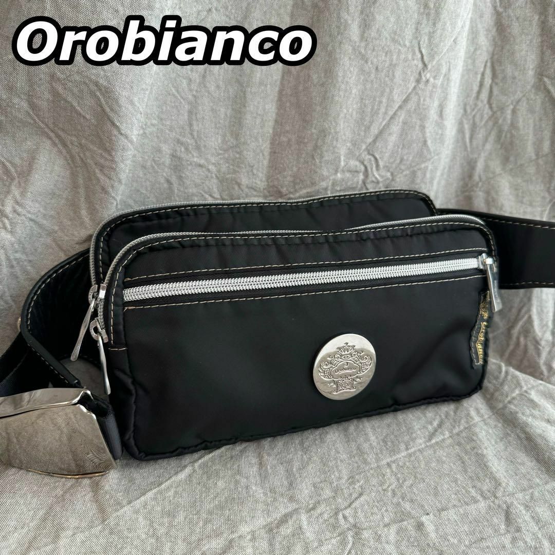 Orobianco(オロビアンコ)のオロビアンコ ナイロン×レザー ボディバッグ LIMONTA メンズのバッグ(ボディーバッグ)の商品写真