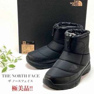 ザノースフェイス(THE NORTH FACE)の極美品 ノースフェイス ヌプシ ブーティー ショート ブーツ ブラック 黒(ブーツ)