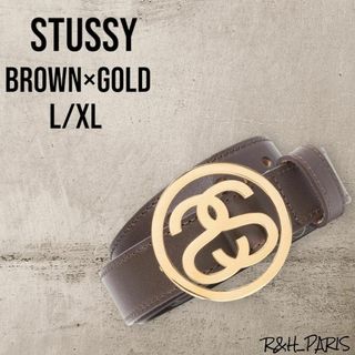 ステューシー(STUSSY)の新品★Stussy SS-LINK BUCKLE BELT ブラウン L/XL(ベルト)