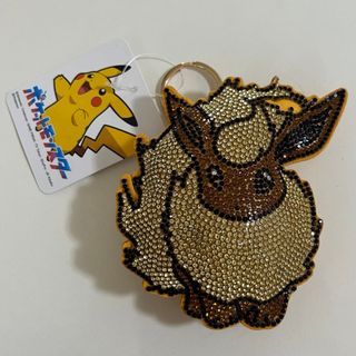 ポケモン(ポケモン)のタグ付き新品！ラインストーンキーホルダー ブースター(キャラクターグッズ)