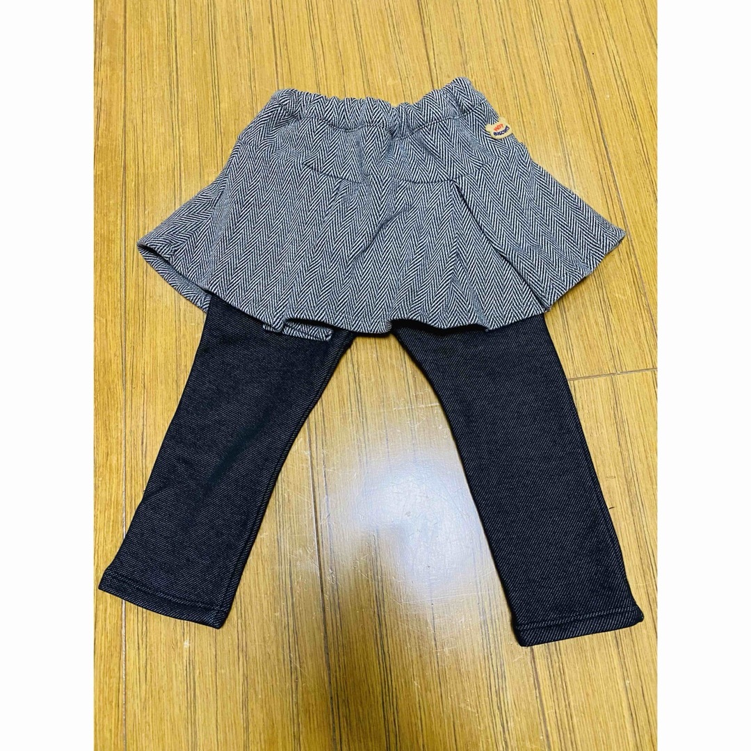 mikihouse(ミキハウス)のmikihouse スカート付き裏起毛ボトムス キッズ/ベビー/マタニティのキッズ服女の子用(90cm~)(パンツ/スパッツ)の商品写真