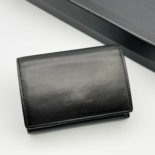 Saint Laurent - 【極美品】サンローラン 二つ折り財布 ブラック 