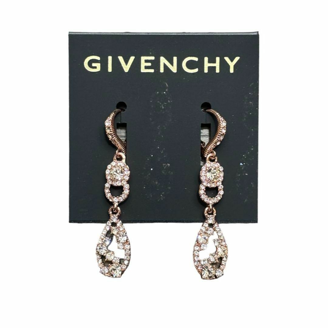 GIVENCHY(ジバンシィ)のGIVENCHY ジバンシー ピアス クリスタル GOLD 新品未使用 レディースのアクセサリー(ピアス)の商品写真