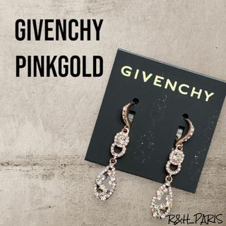 ジバンシィ(GIVENCHY)のGIVENCHY ジバンシー ピアス クリスタル GOLD 新品未使用(ピアス)