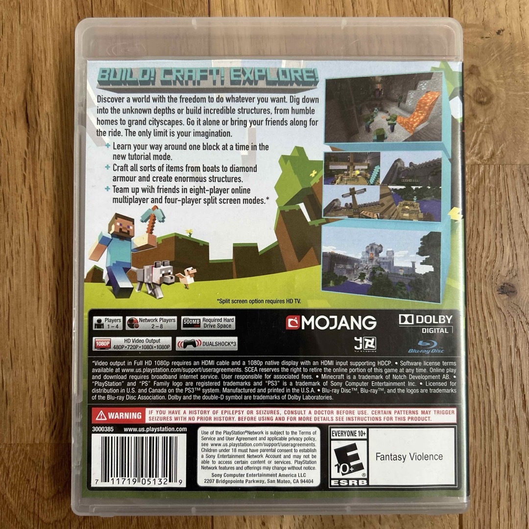 PlayStation3(プレイステーション3)のマイクラ　マインクラフト　Minecraft　PS3 エンタメ/ホビーのゲームソフト/ゲーム機本体(家庭用ゲームソフト)の商品写真