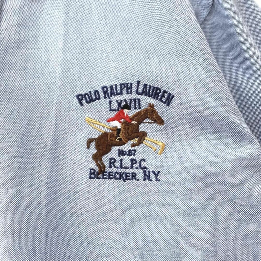 Ralph Lauren(ラルフローレン)のラルフローレン　ヴィンテージ ボタンダウンクレリックシャツ　ポニー刺繍　青　M メンズのトップス(シャツ)の商品写真