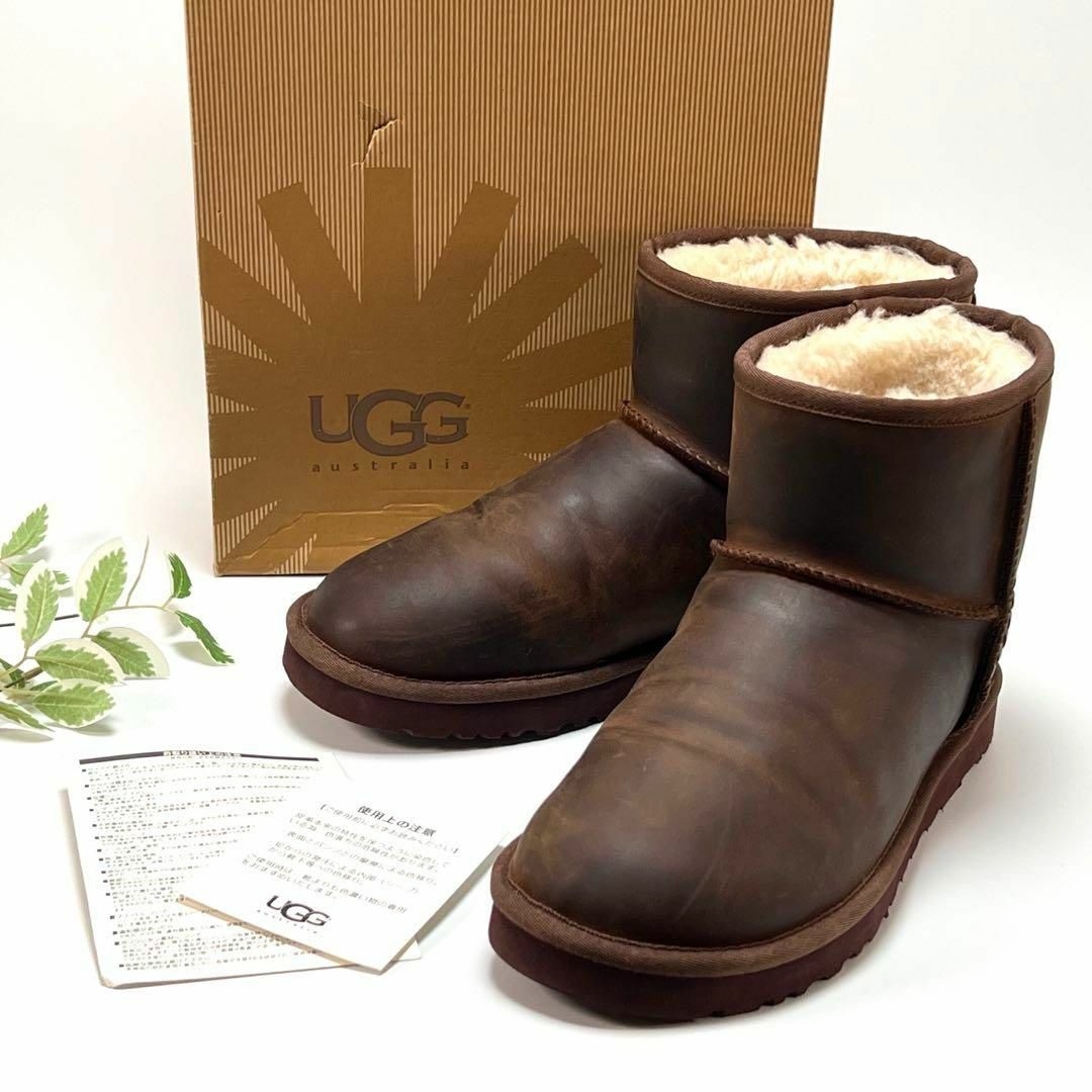 UGG(アグ)のUGG アグ Classic Mini ブーツ シープスキン 27cm ブラウン メンズの靴/シューズ(ブーツ)の商品写真