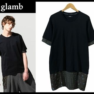 グラム(glamb)の美品 グラム 21ss ペイズリー コモン レイヤード カットソー Tシャツ M(Tシャツ/カットソー(半袖/袖なし))