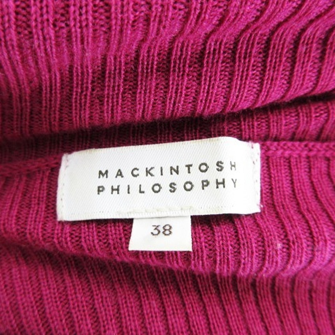 MACKINTOSH PHILOSOPHY(マッキントッシュフィロソフィー)のマッキントッシュフィロソフィー リブニット 長袖 タートルネック 38 紫 レディースのトップス(ニット/セーター)の商品写真