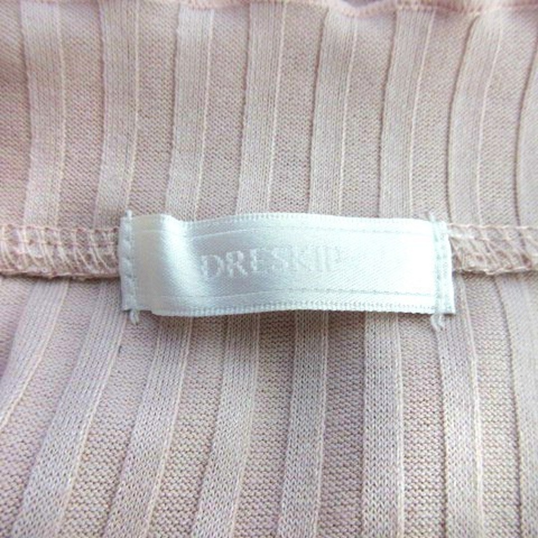 DRESKIP(ドレスキップ)のドレスキップ カットソー 長袖 クルーネック 薄手 フリル 無地 L ピンク レディースのトップス(カットソー(長袖/七分))の商品写真