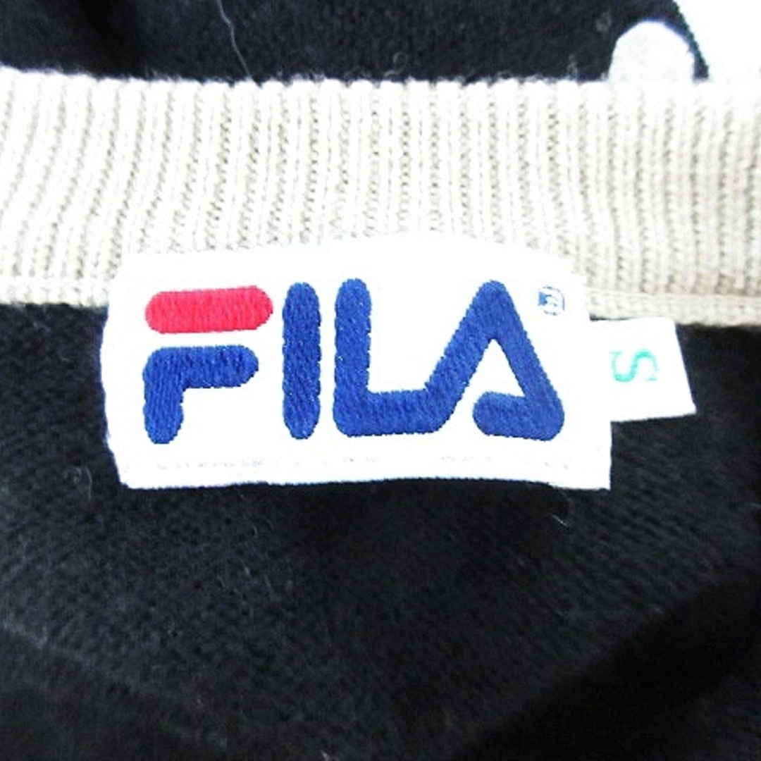 FILA(フィラ)のフィラ ゴルフウェア ニット ベスト ノースリーブ 総柄 S 黒 ベージュ メンズのトップス(ベスト)の商品写真