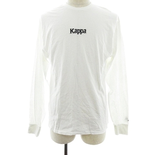 カッパ(Kappa)のカッパ Tシャツ カットソー 長袖 クルーネック ロゴ ワンポイント M 白(Tシャツ/カットソー(七分/長袖))
