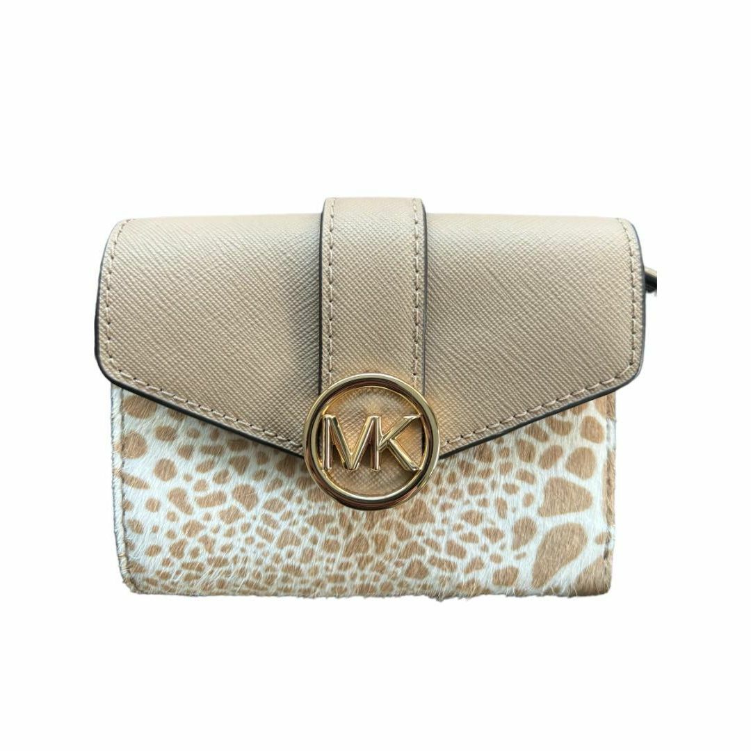 Michael Kors(マイケルコース)の新品★マイケルコース MKロゴ 3つ折りウォレット ベージュ レディースのファッション小物(財布)の商品写真