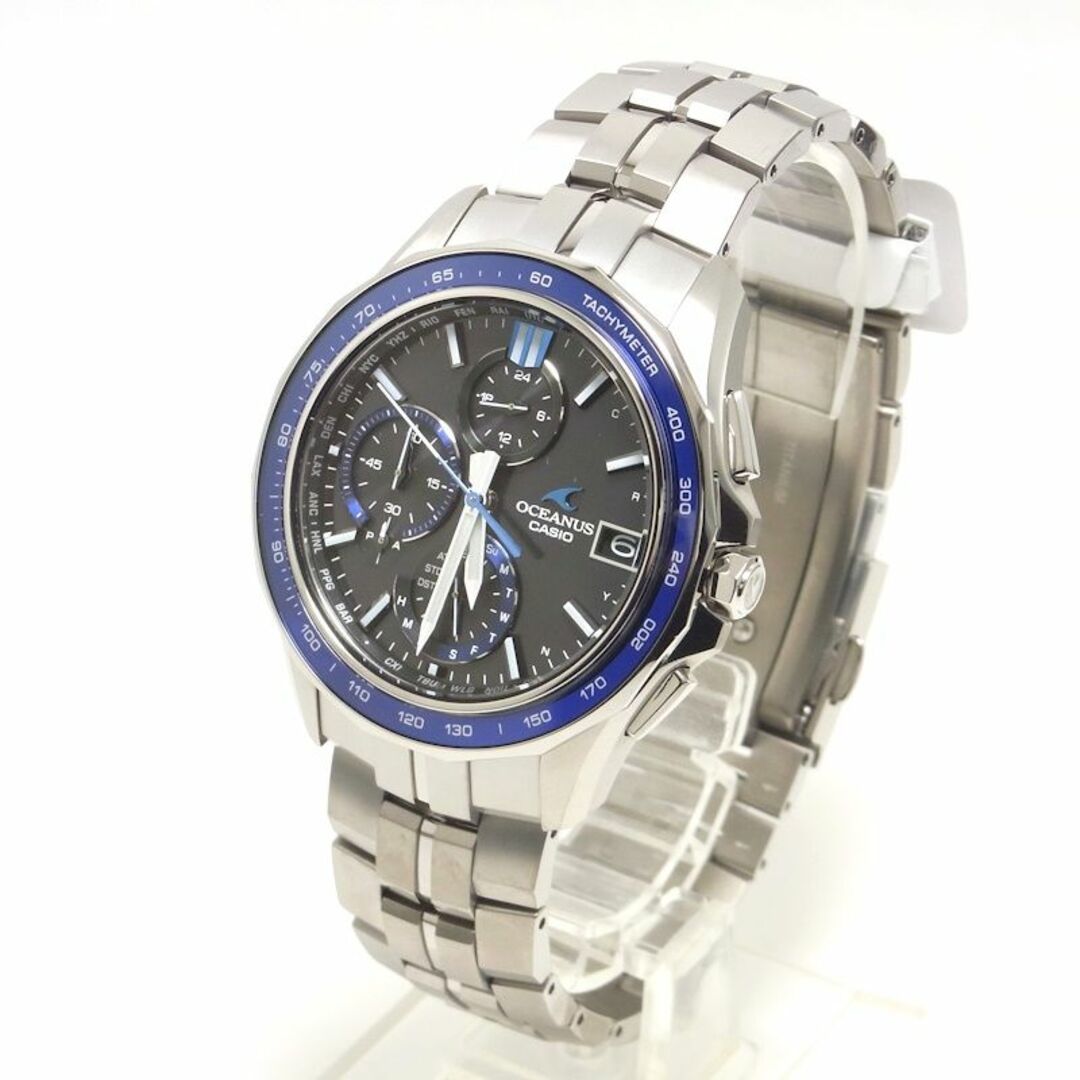 CASIO(カシオ)のカシオ オシアナス マンタ OCW-S7000-1AJF チタン ソーラー電波 Bluetooth モバイルリンク 腕時計 メンズの時計(腕時計(アナログ))の商品写真