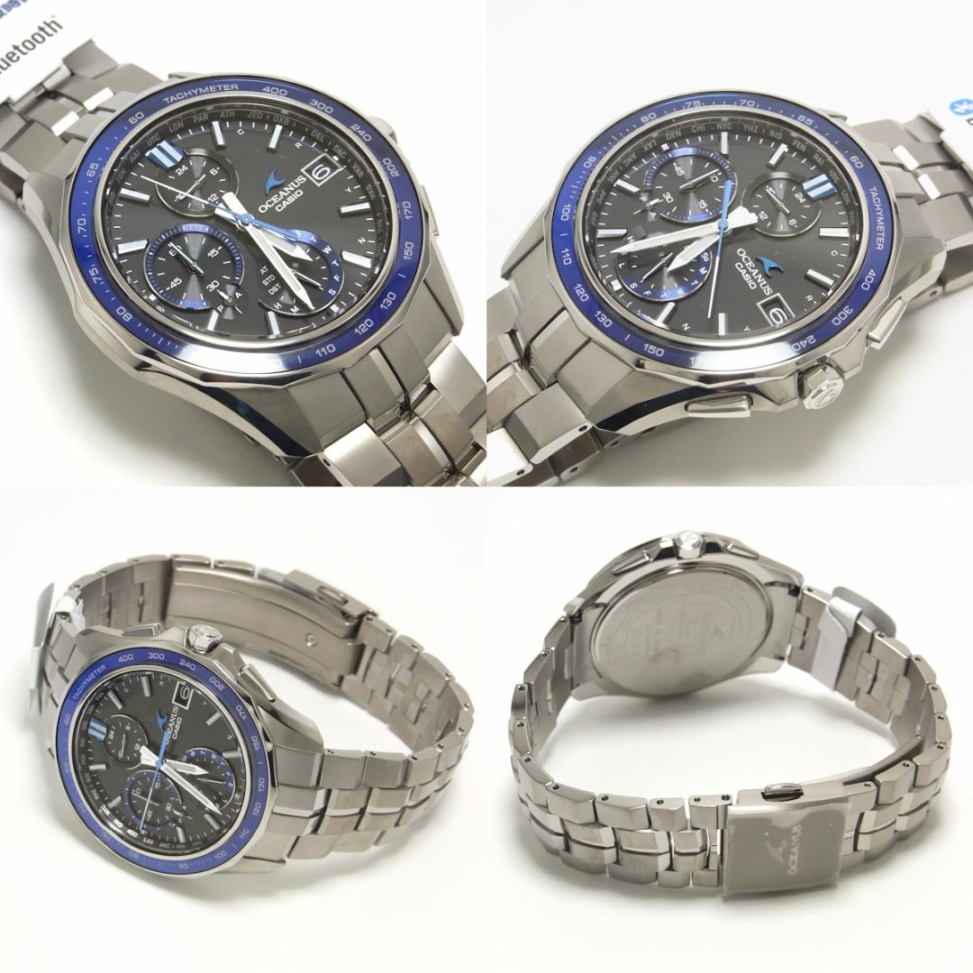CASIO(カシオ)のカシオ オシアナス マンタ OCW-S7000-1AJF チタン ソーラー電波 Bluetooth モバイルリンク 腕時計 メンズの時計(腕時計(アナログ))の商品写真
