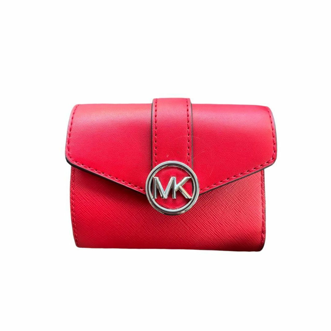 Michael Kors(マイケルコース)の新品★マイケルコース MKロゴ 3つ折りウォレット レッド レディースのファッション小物(財布)の商品写真