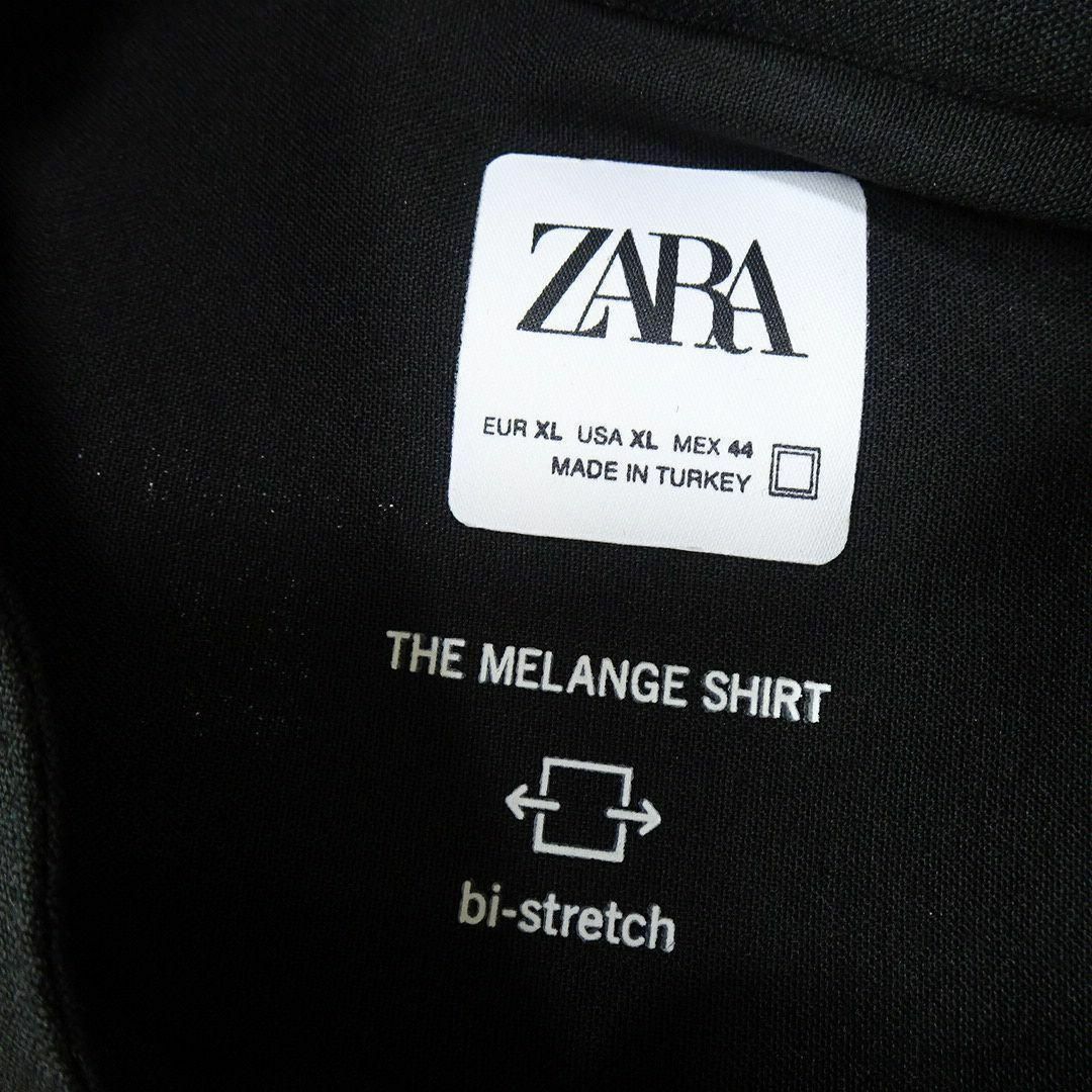 ZARA(ザラ)の美品 ZARA ザラ ノーカラー ブラック レーヨン 半袖シャツ その他のその他(その他)の商品写真