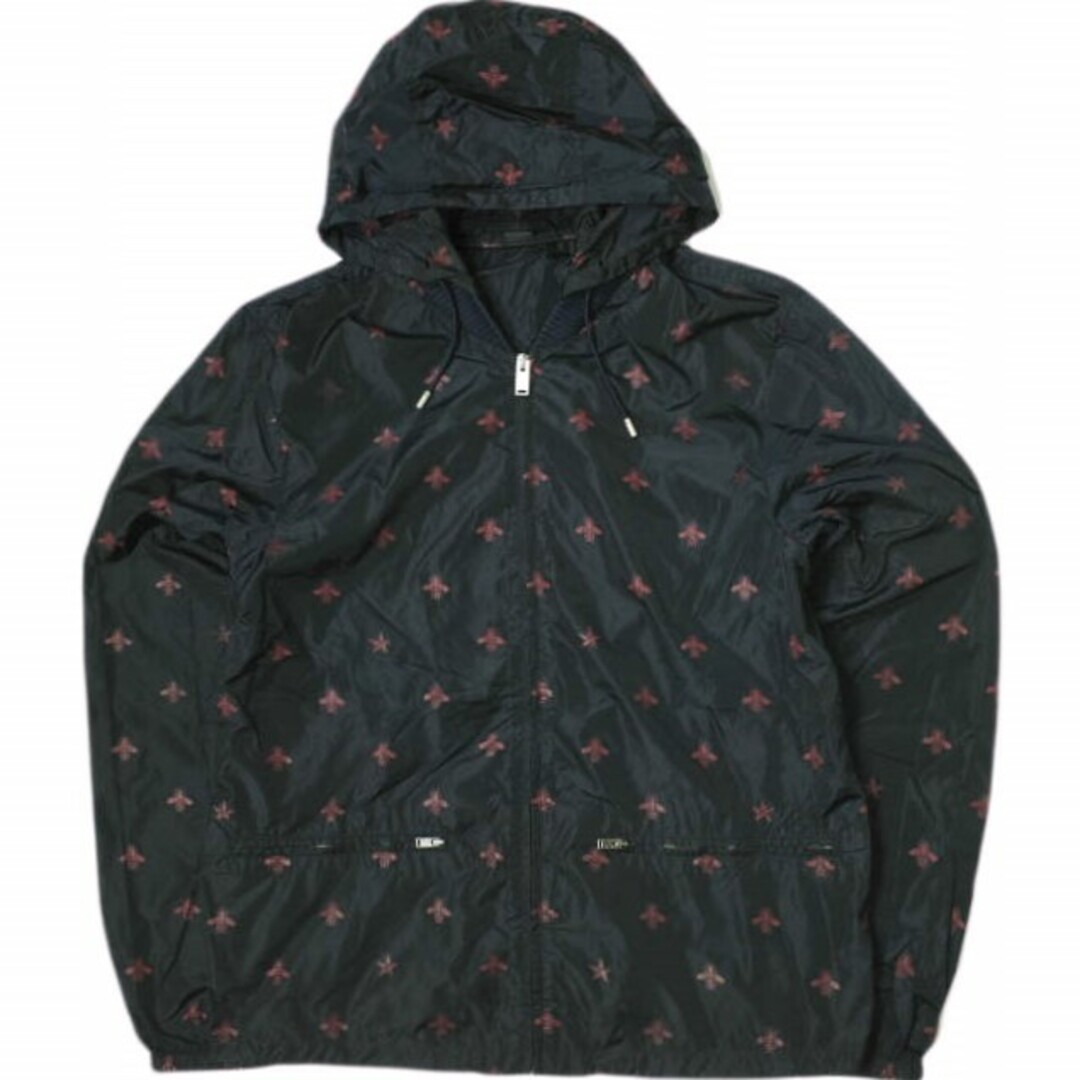 Gucci(グッチ)のGUCCI グッチ イタリア製 2016年製 Bee Star Nylon Jacket ハチ＆スター柄 ウインドブレーカー 429587 Z710A 46 ブラック ナイロンジャケット アウター【中古】【GUCCI】 メンズのジャケット/アウター(ナイロンジャケット)の商品写真