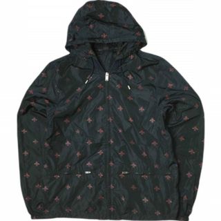 グッチ(Gucci)のGUCCI グッチ イタリア製 2016年製 Bee Star Nylon Jacket ハチ＆スター柄 ウインドブレーカー 429587 Z710A 46 ブラック ナイロンジャケット アウター【中古】【GUCCI】(ナイロンジャケット)